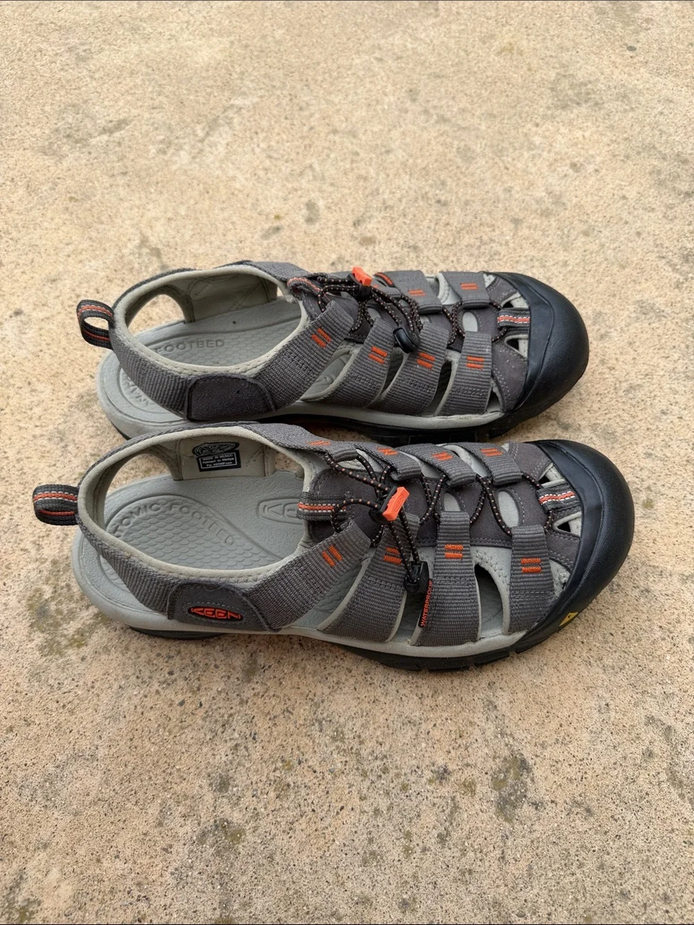 KEEN Men's H2 Newport Grey/Orange Water Hiking Sandals Size 11.5
